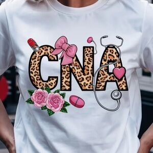 Leopard Print CNA Graphic T-Shirt